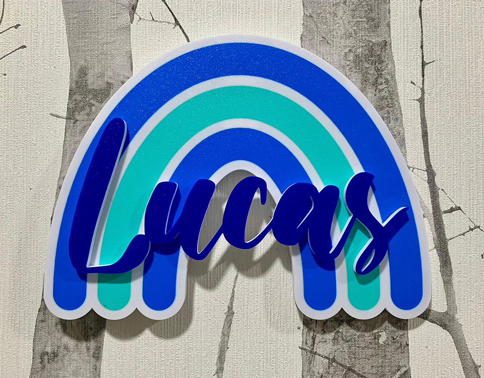 Letrero infantil Luna personalizado 3D