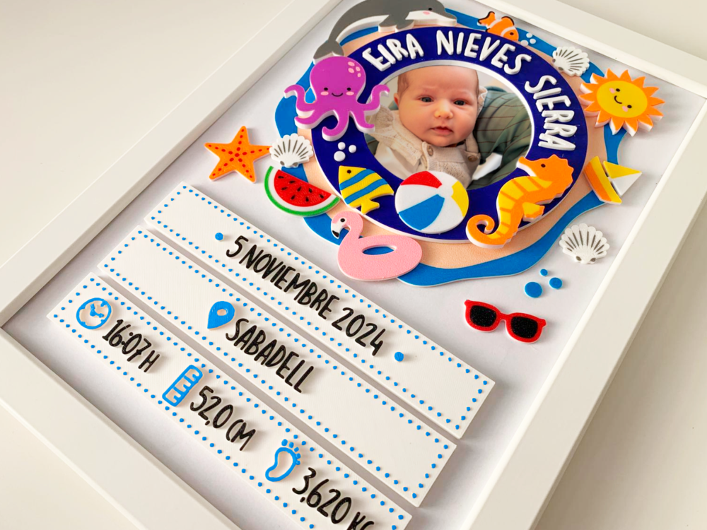 Natalicio Verano - Cuadro 3D personalizado