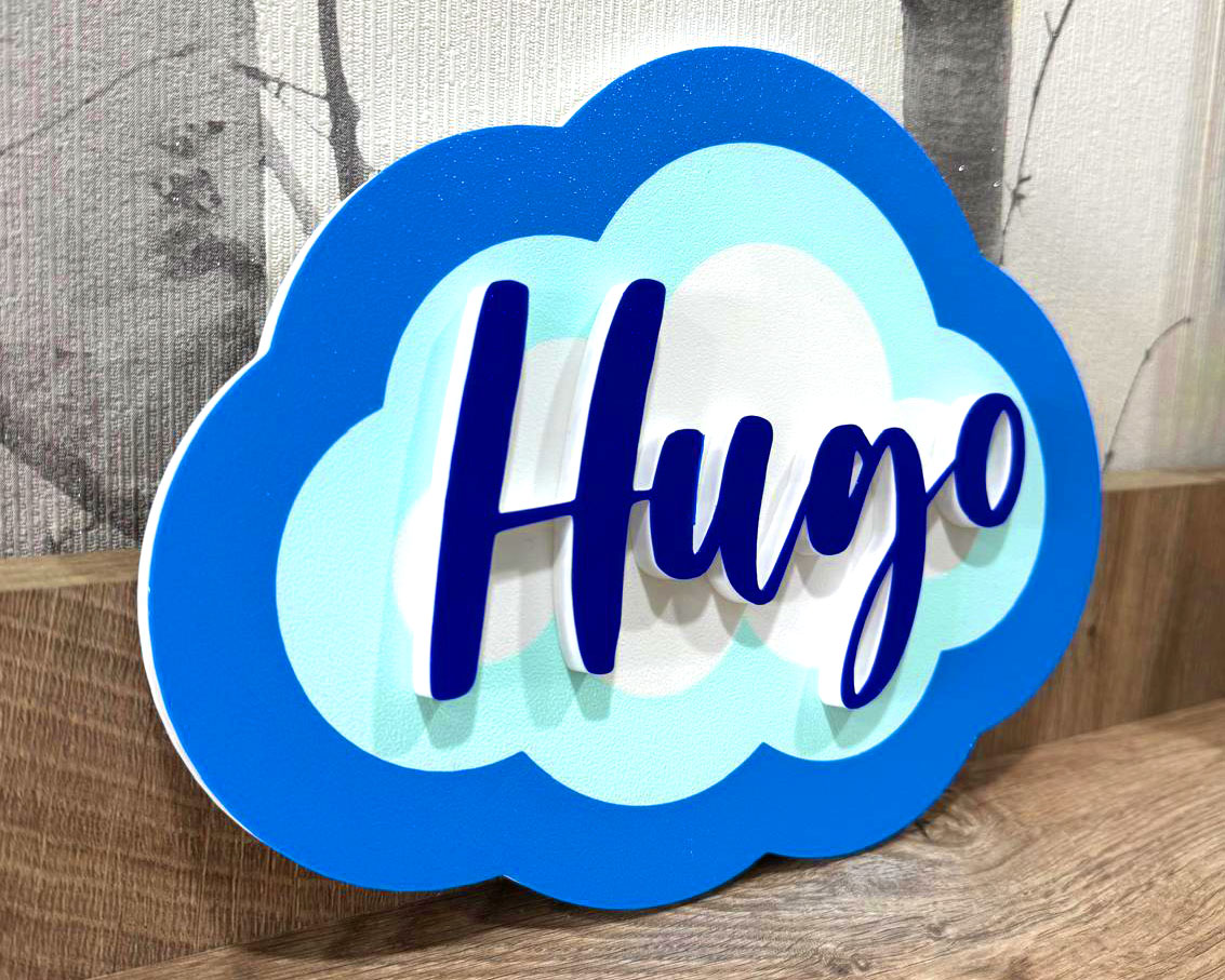 Letrero infantil Nube personalizado 3D - Imagen 3