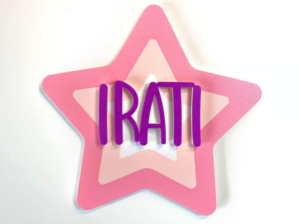 Letrero infantil Estrella personalizado 3D