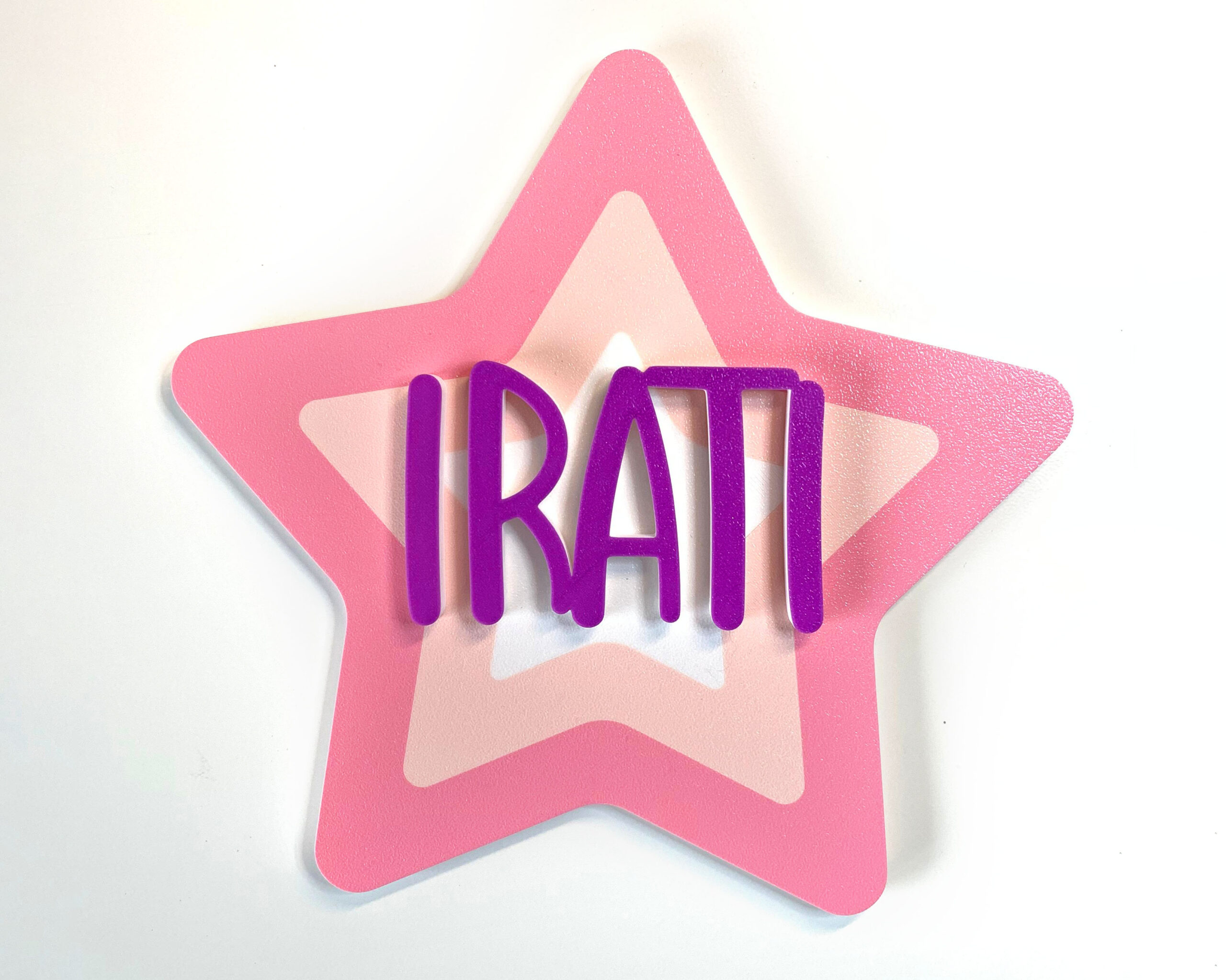 Letrero infantil Estrella personalizado 3D